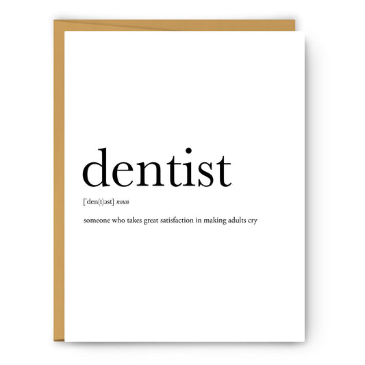 Dentist Definition Everyday Card