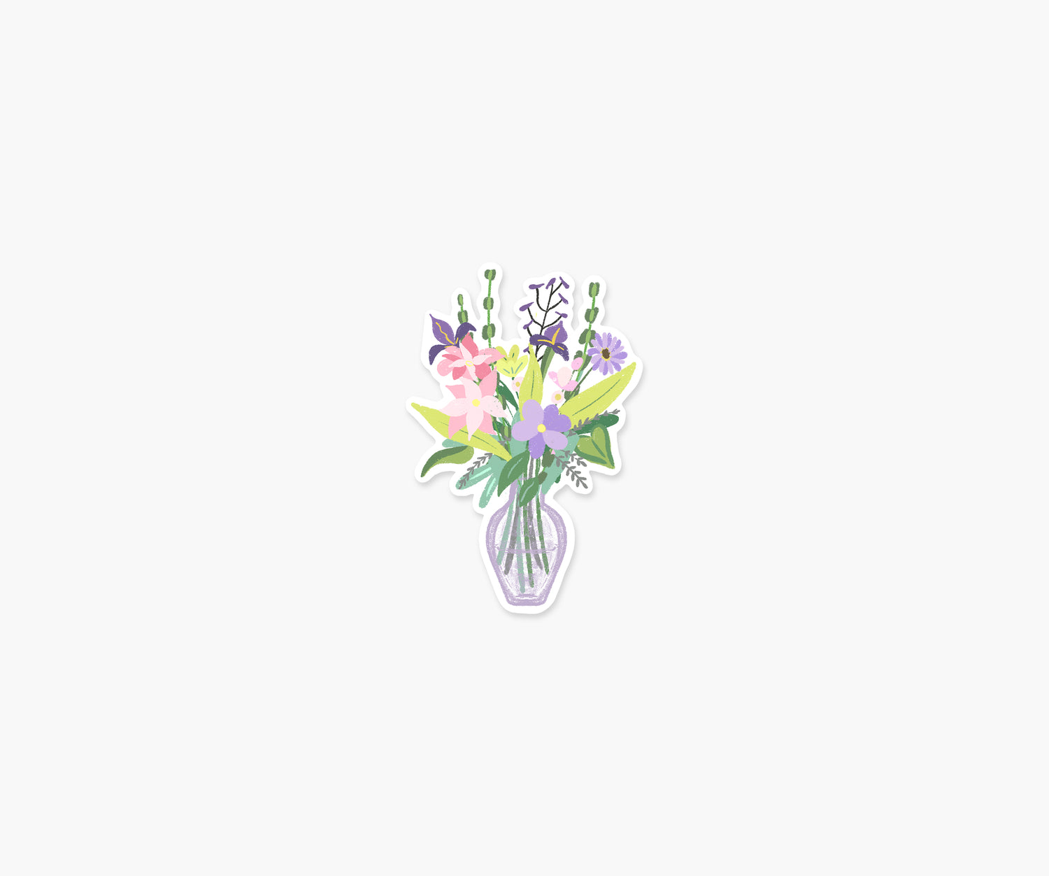 Wildflowers In A Vase - Floral Sticker | Footnotes Paper