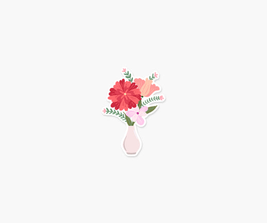 Pink Flower Arrangement - Floral Sticker | Footnotes Paper