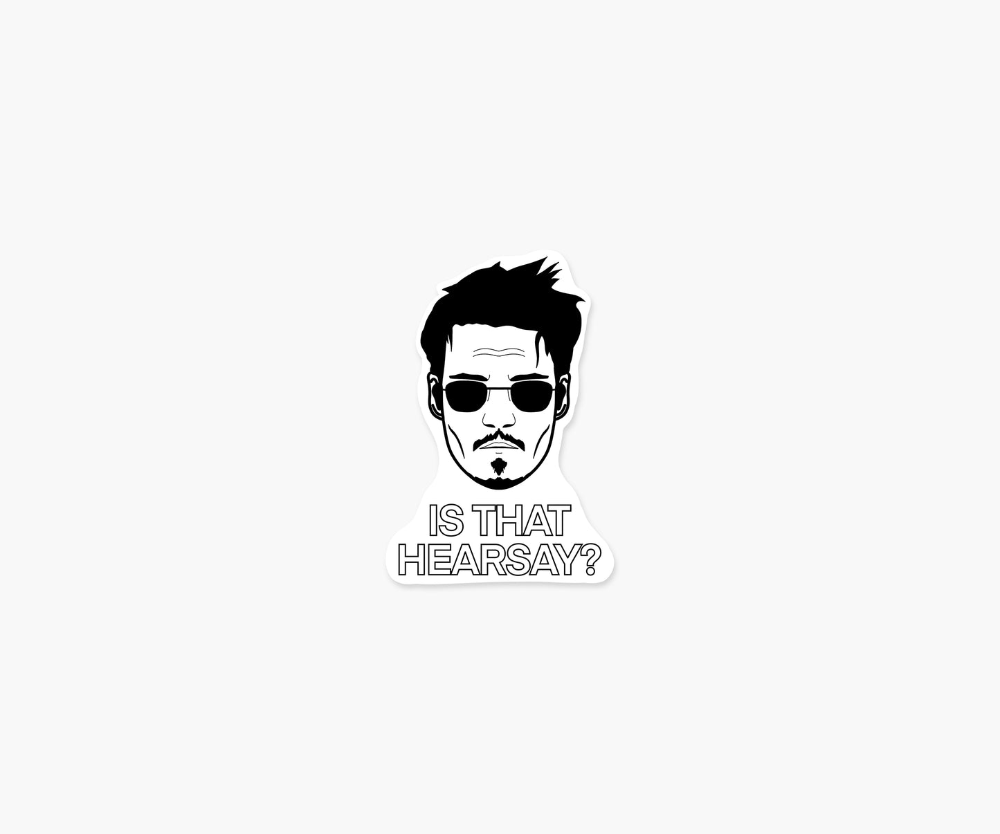 Is That Hearsay? - Johnny Depp Sticker | Footnotes Paper