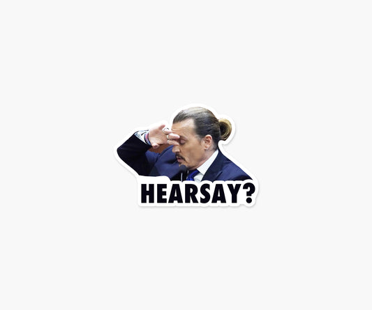 Hearsay? - Johnny Depp Sticker | Footnotes Paper
