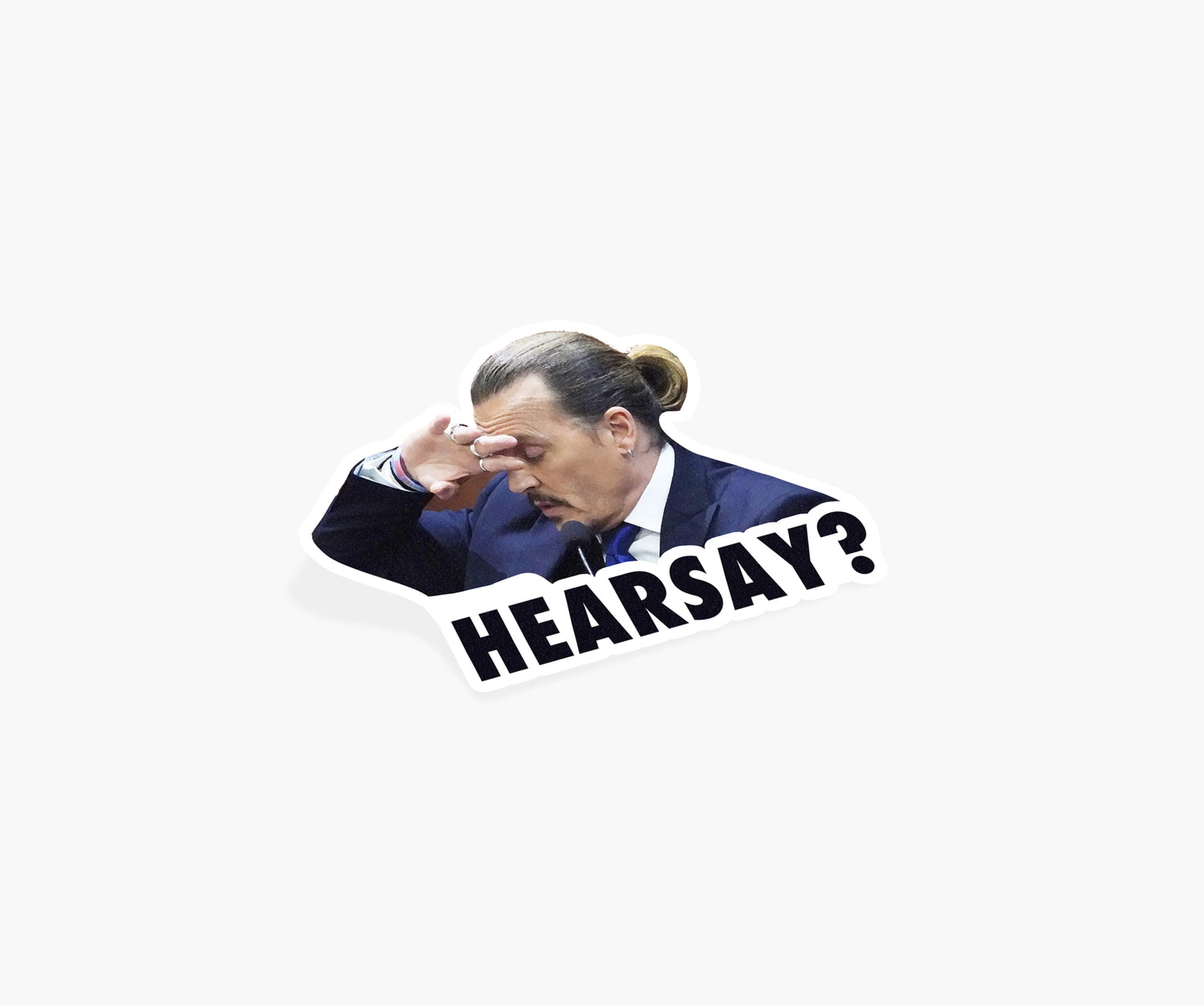 Hearsay? - Johnny Depp Sticker | Footnotes Paper