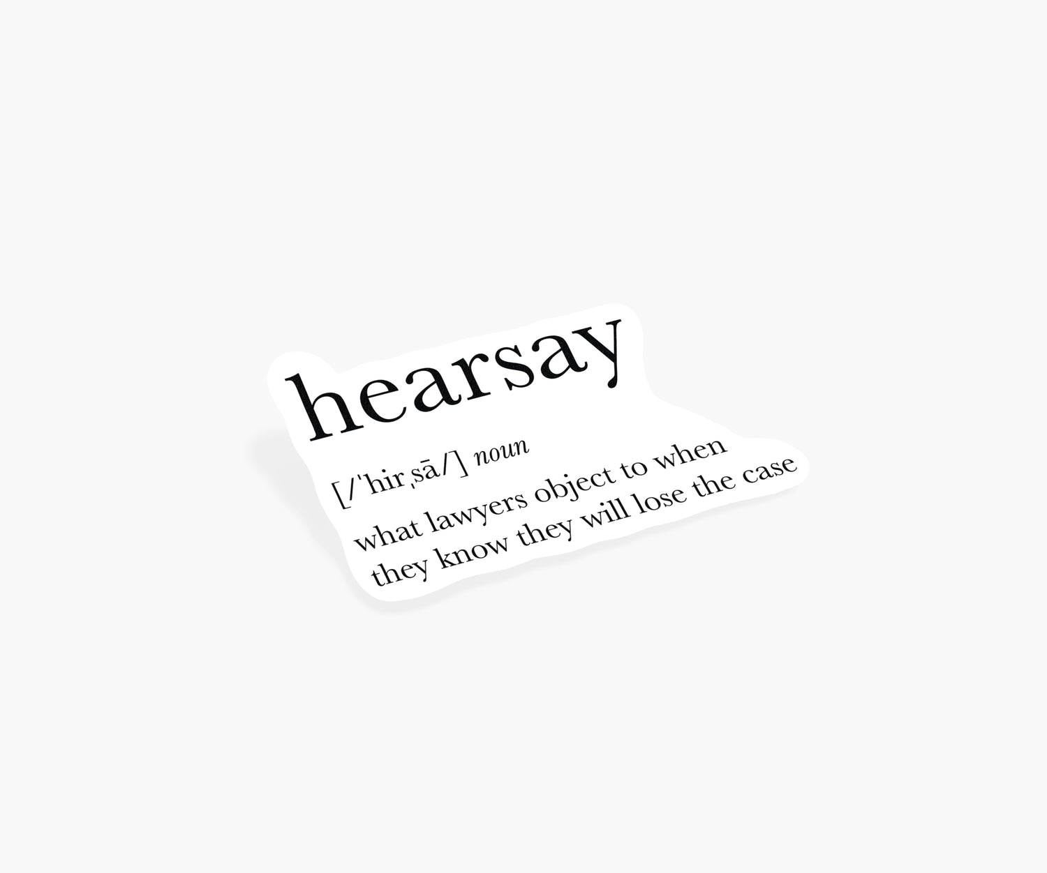 Hearsay Definition - Johnny Depp Sticker | Footnotes Paper