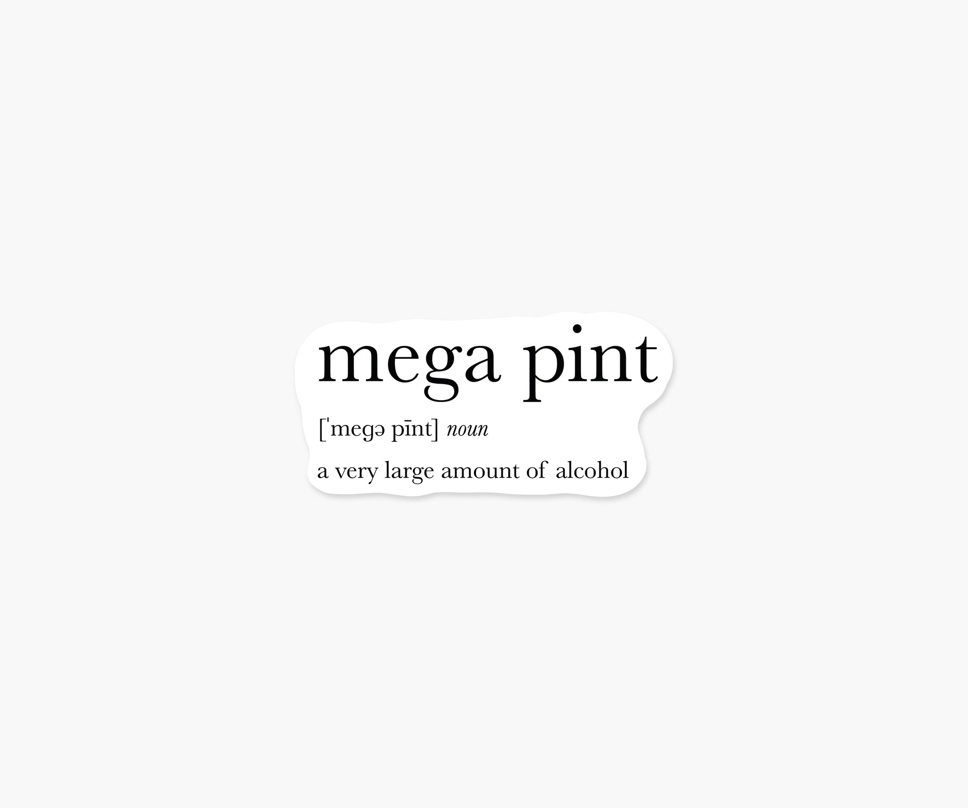 Mega Pint Definition - Johnny Depp Sticker | Footnotes Paper