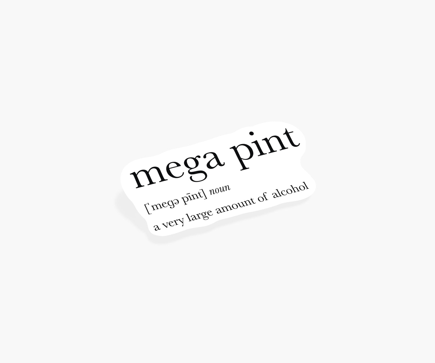 Mega Pint Definition - Johnny Depp Sticker | Footnotes Paper