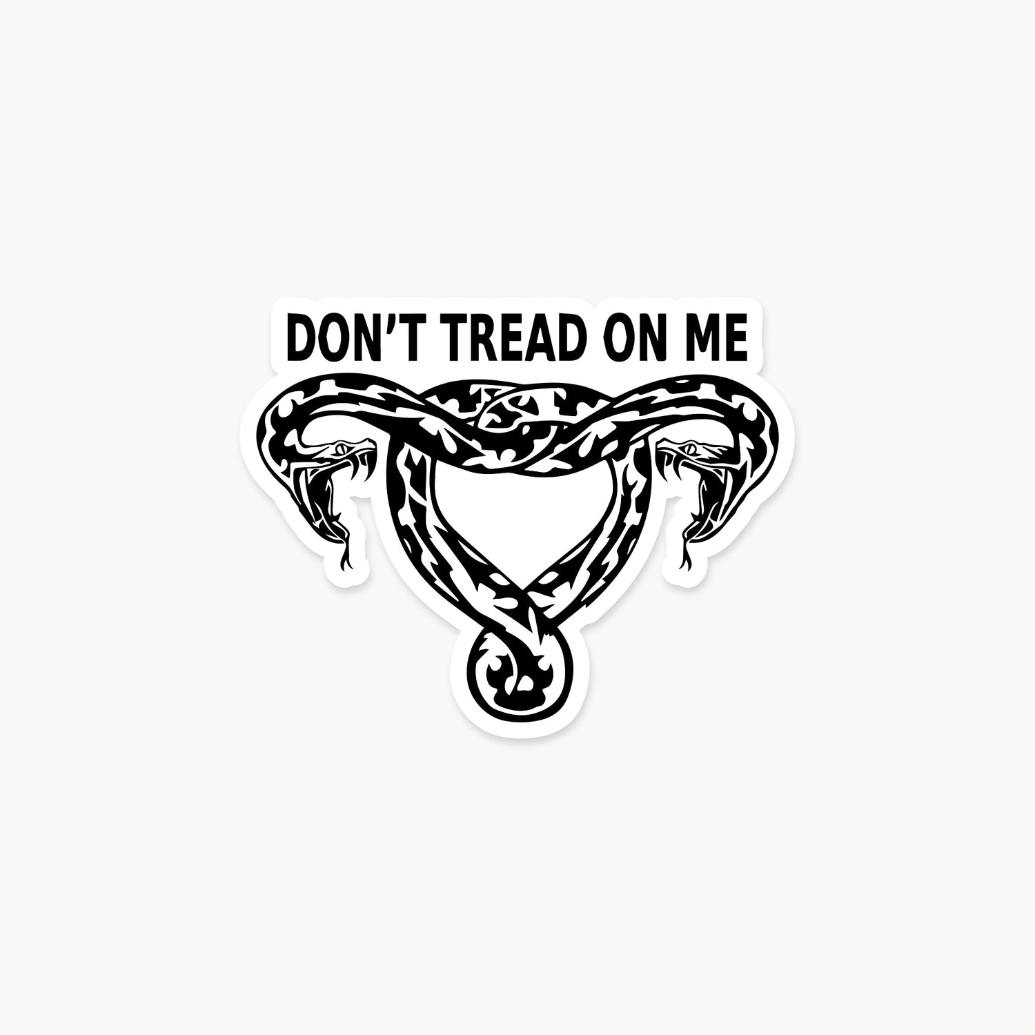 Don't Tread On Me - Feminist Sticker | Footnotes Paper
