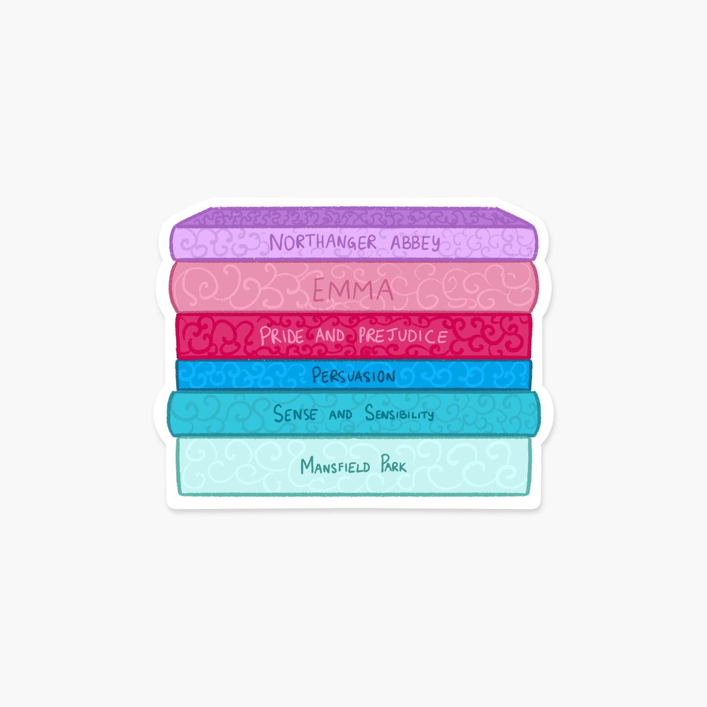 Stack of classic novel books - Everyday Sticker | Footnotes Paper