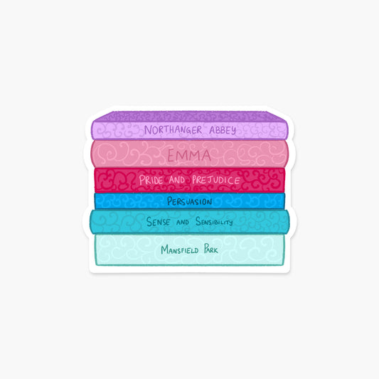 Stack of classic novel books - Everyday Sticker | Footnotes Paper