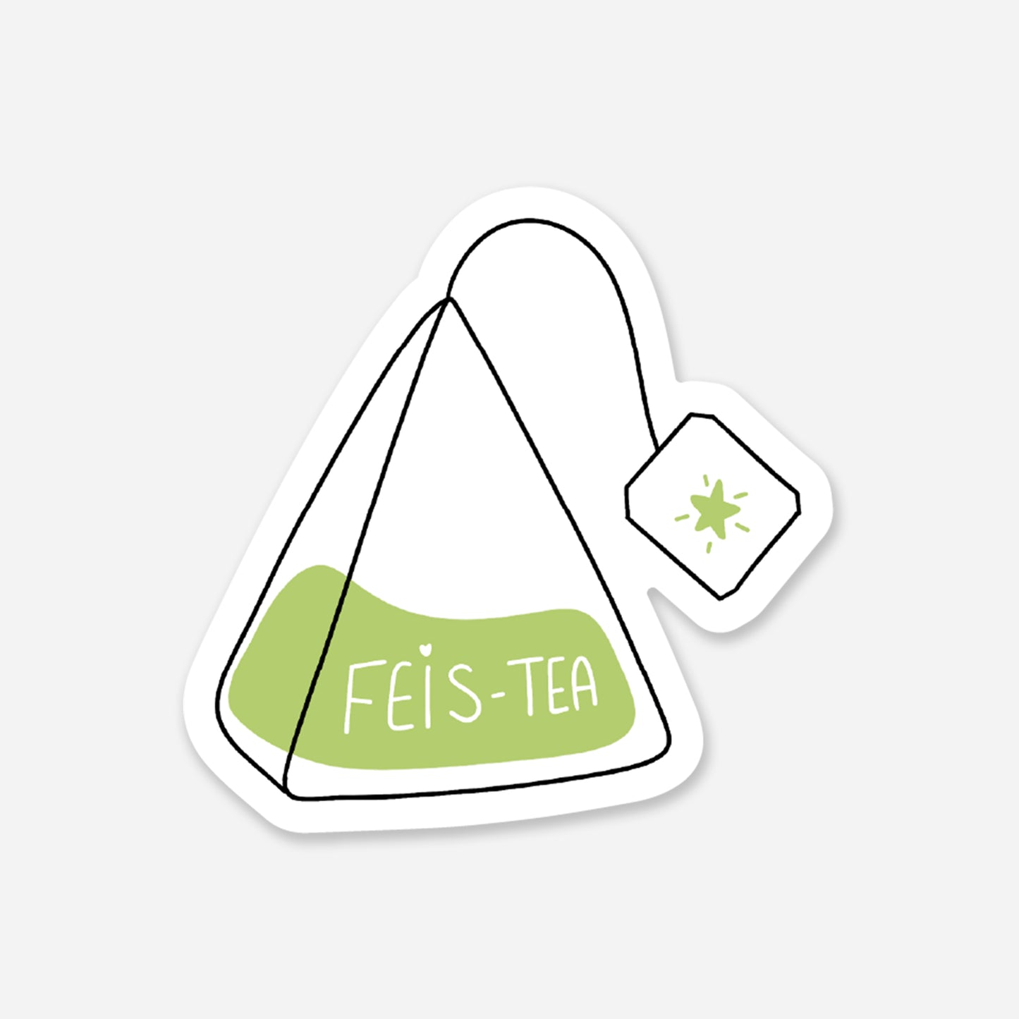 Feis-tea Teabag Everyday Sticker | Footnotes Paper