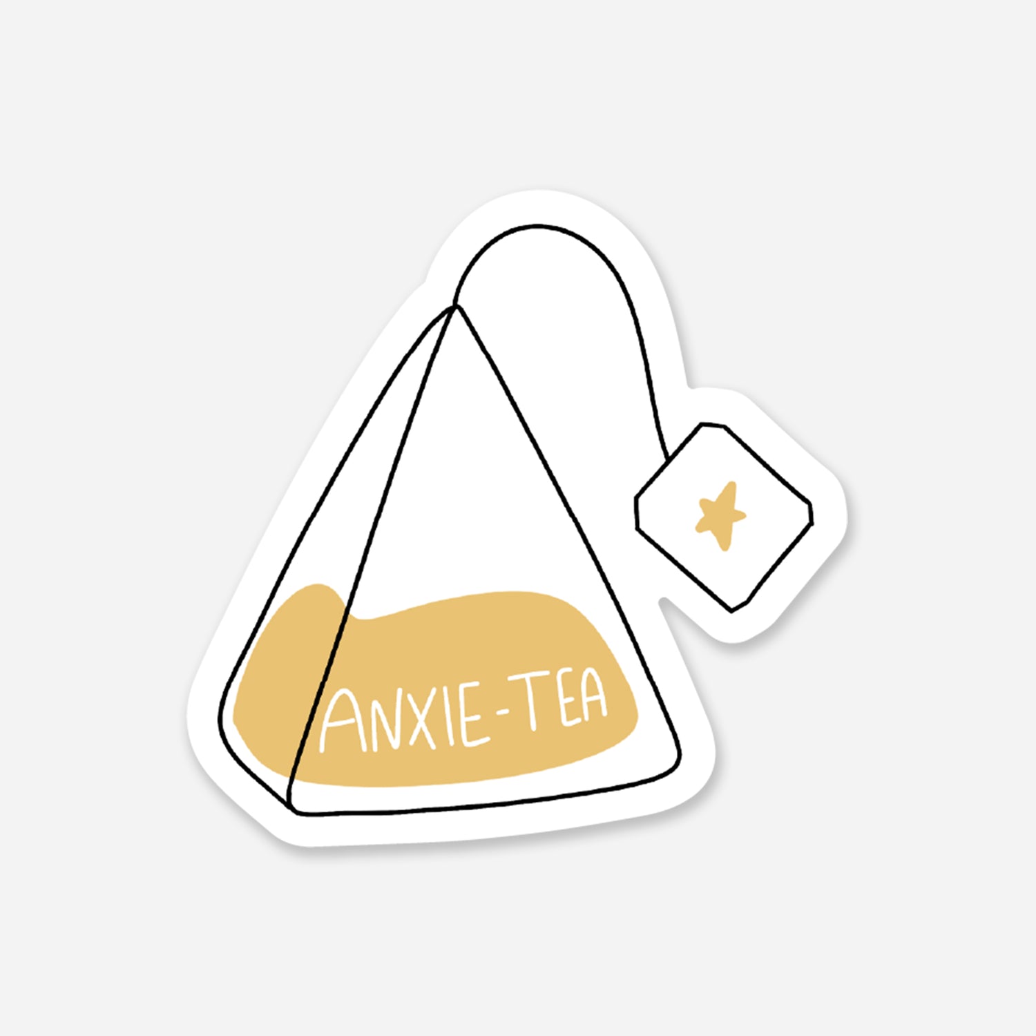 Anxie-tea Teabag Everyday Sticker | Footnotes Paper