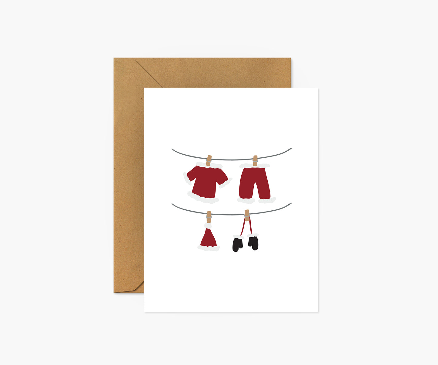 Santa's Clothes Christmas Card | Footnotes Paper