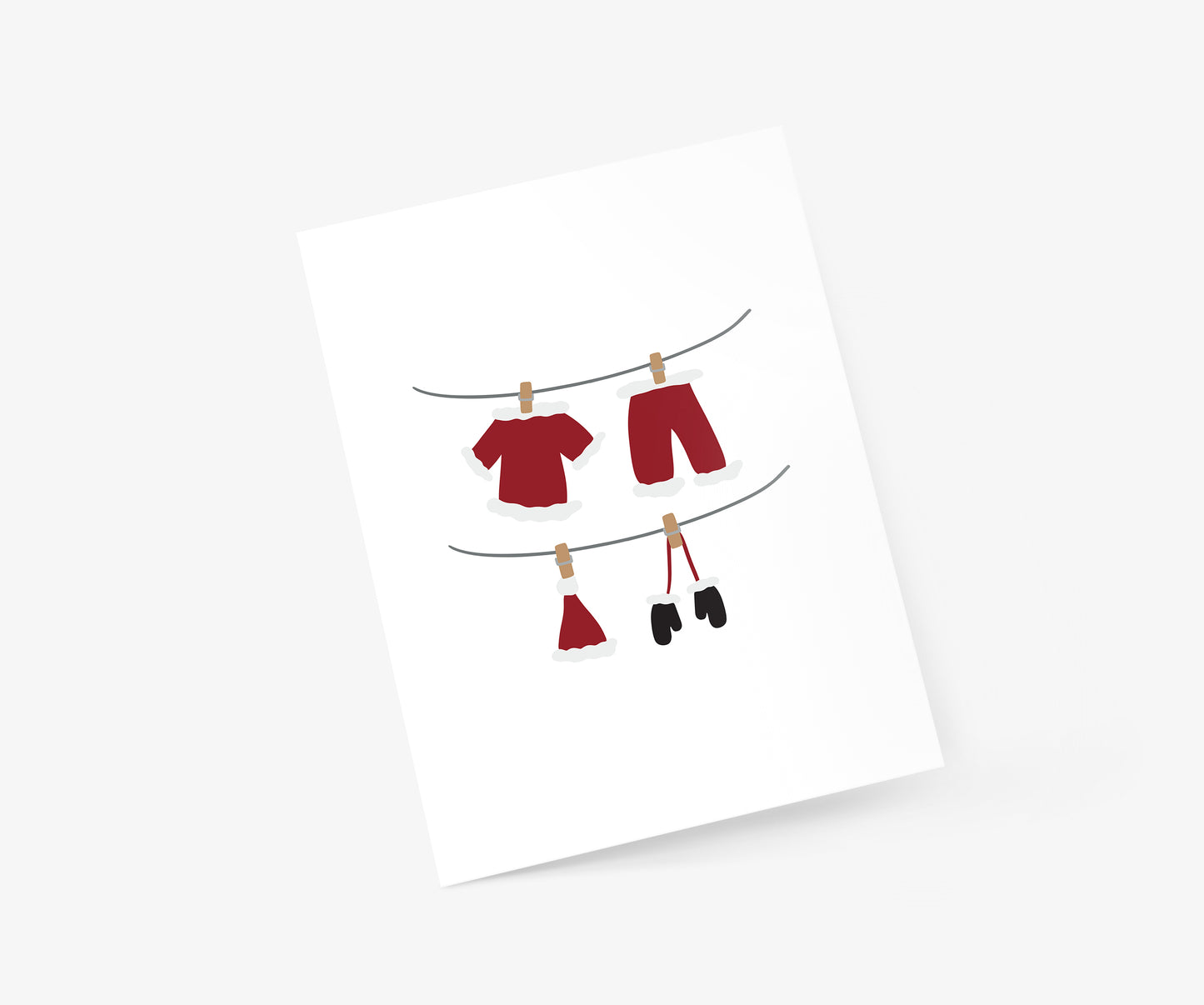 Santa's Clothes Christmas Card | Footnotes Paper