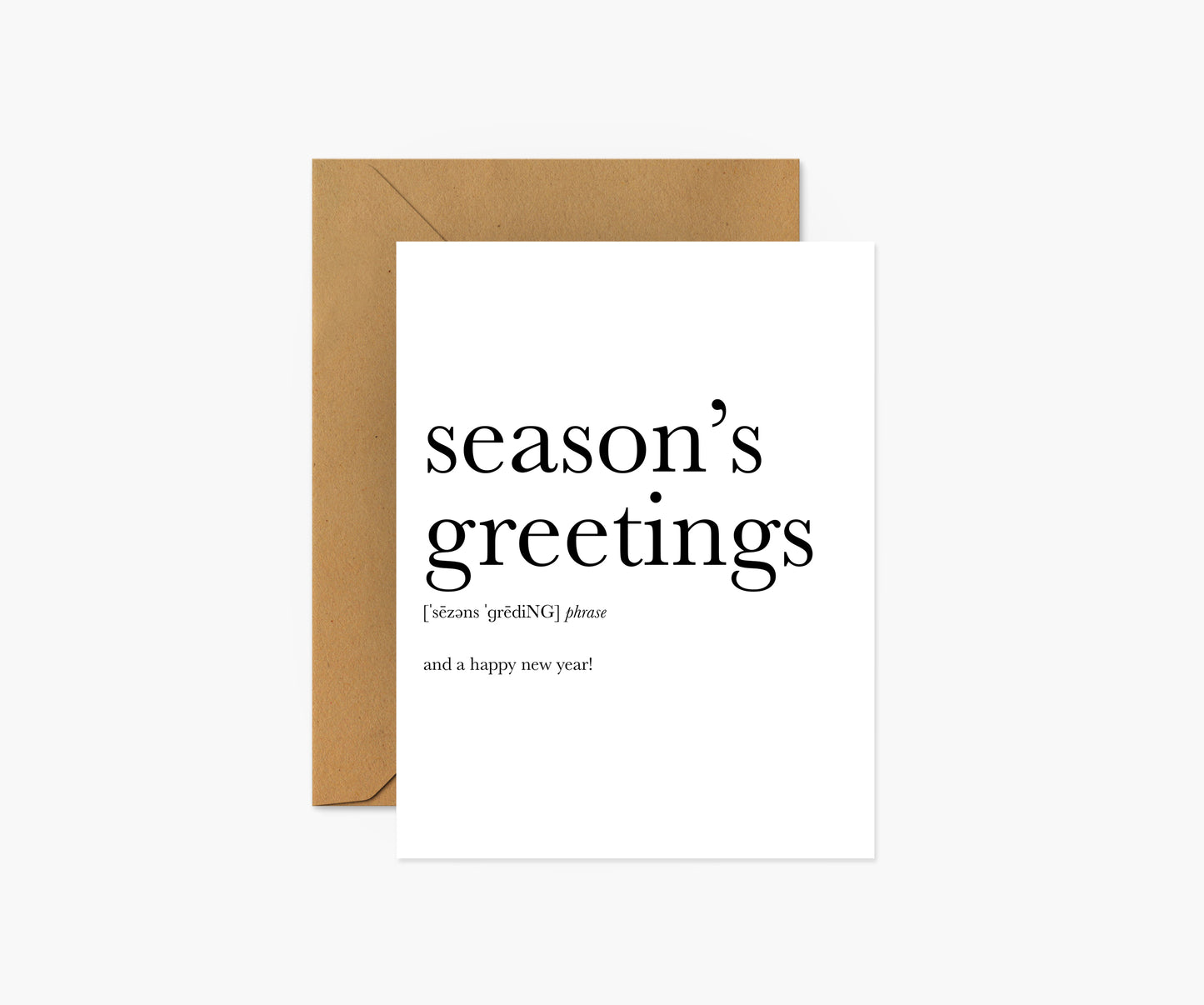 Season's Greetings Definition - Christmas Card