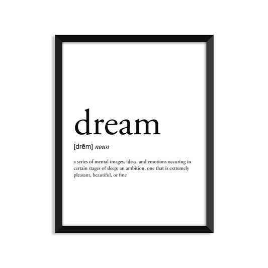 Dream Definition - Unframed Art Print Or Greeting Card