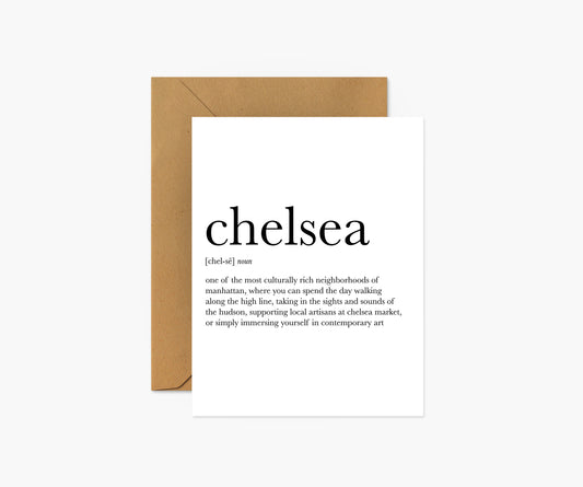 Chelsea Definition - New York City Everyday Card | Footnotes Paper