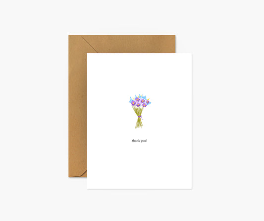 Thank You Flowers Thank You Card | Footnotes Paper