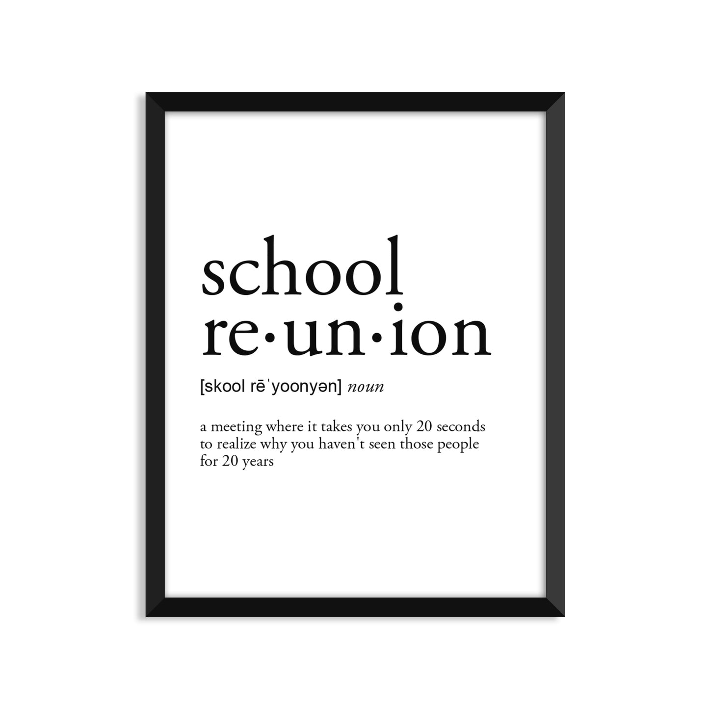 School Reunion Definition Everyday Card