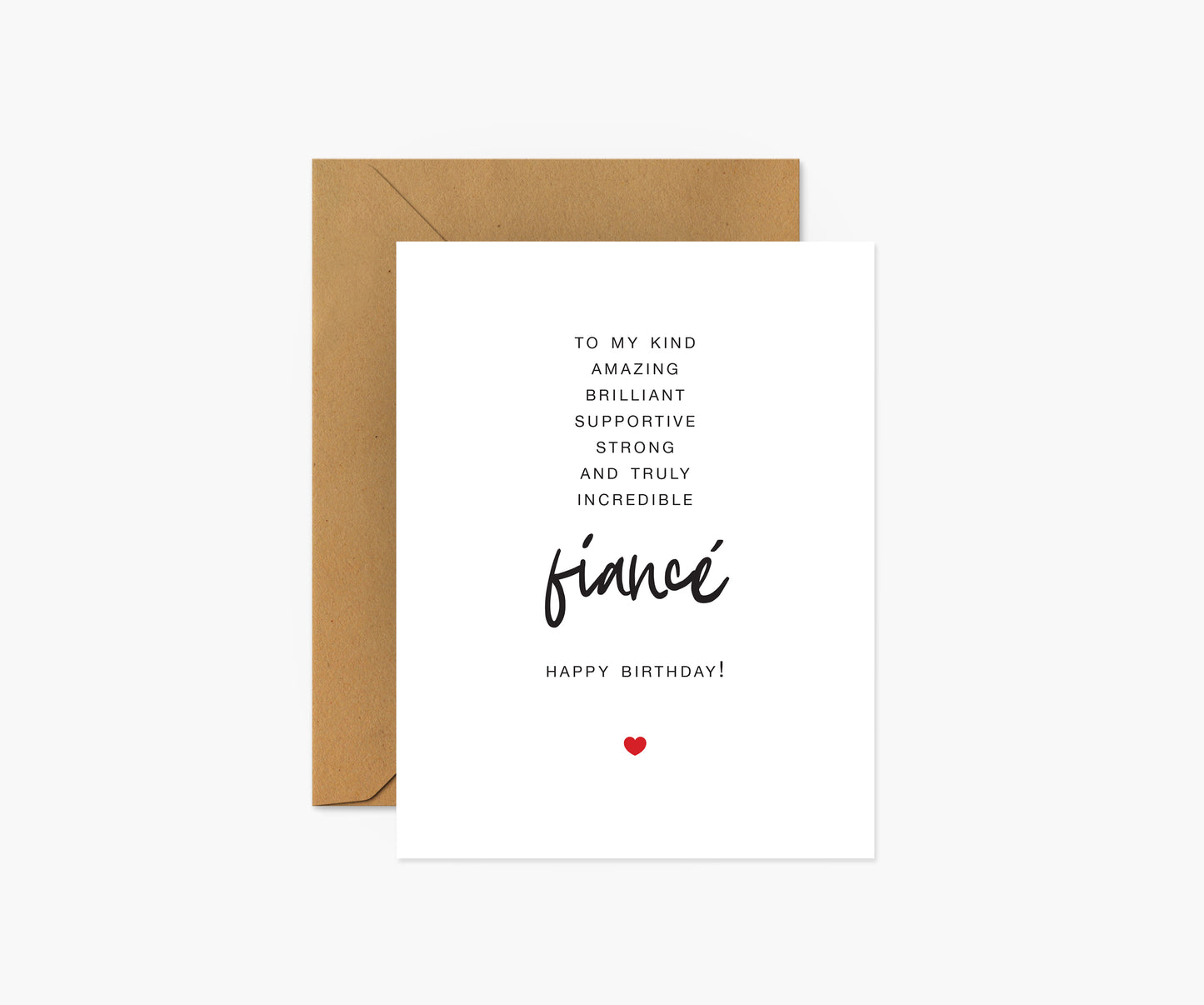To My Fiancé Birthday Card | Footnotes Paper