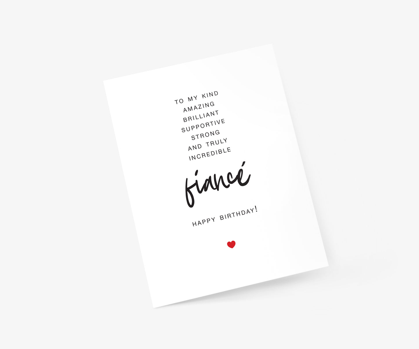 To My Fiancé Birthday Card | Footnotes Paper