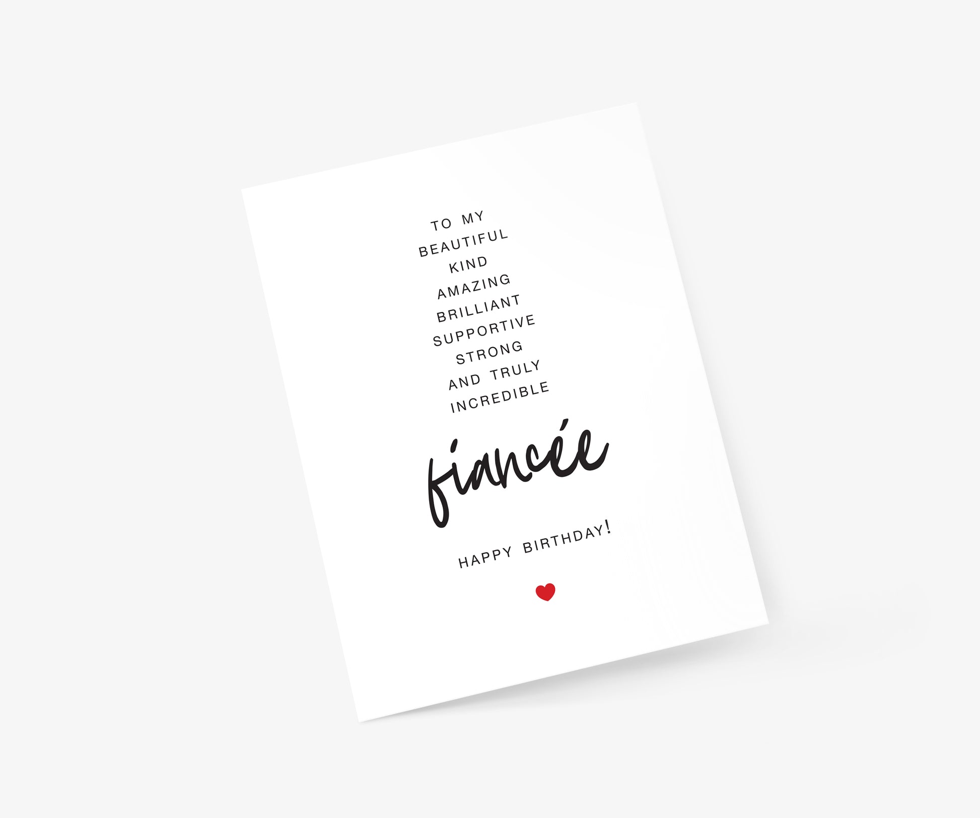 To My Fiancée Birthday Card | Footnotes Paper