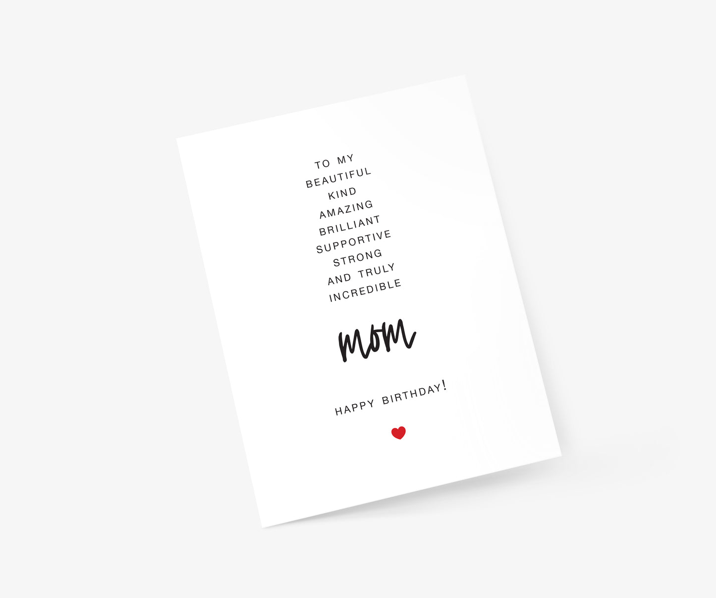 To My Mom Birthday Card | Footnotes Paper