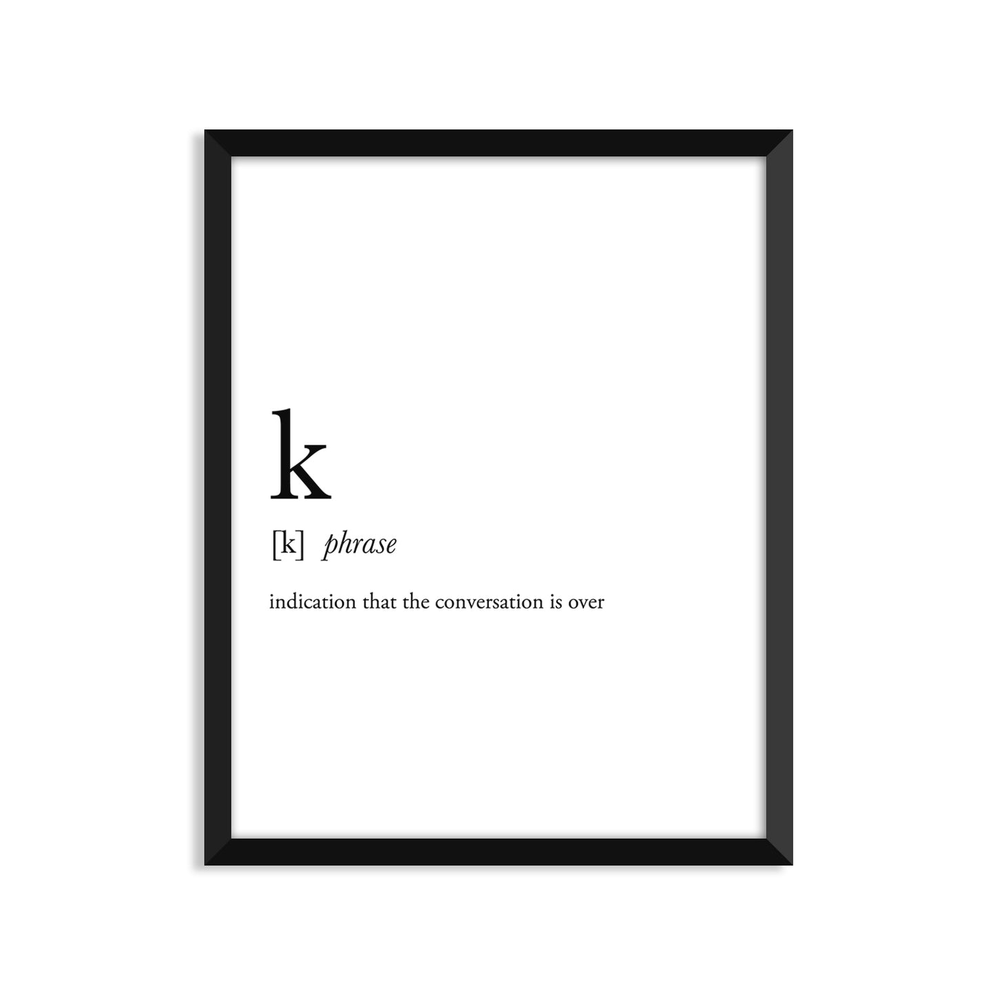 K Definition Everyday Card