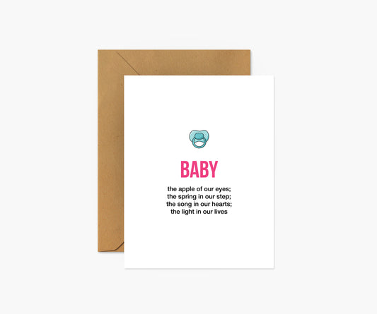 Baby Definition Illustration Baby Card | Footnotes Paper