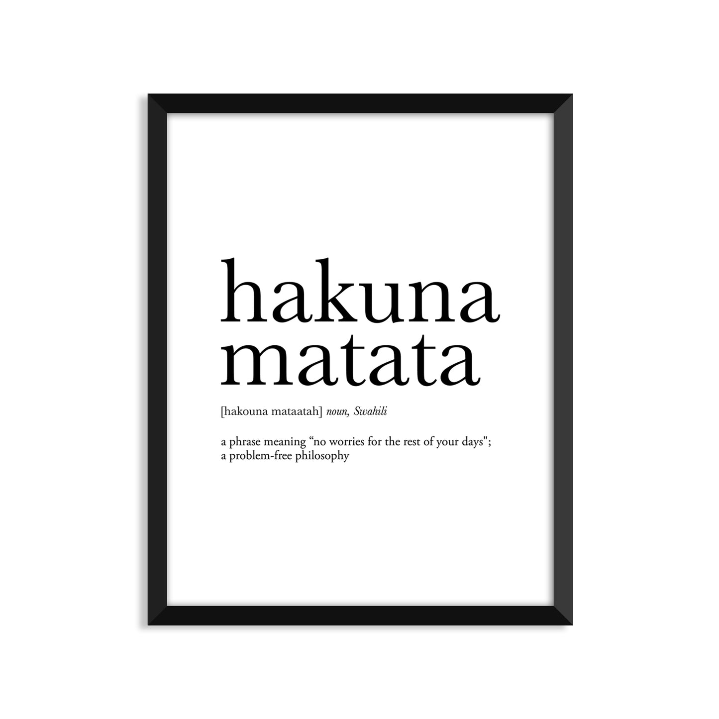 Hakuna Matata Definition Everyday Card