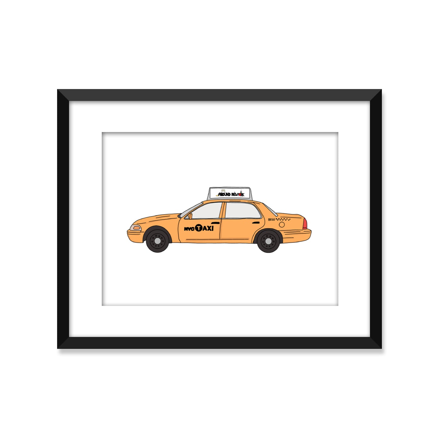 Around New York Taxi - Unframed Art Print Or Greeting Card
