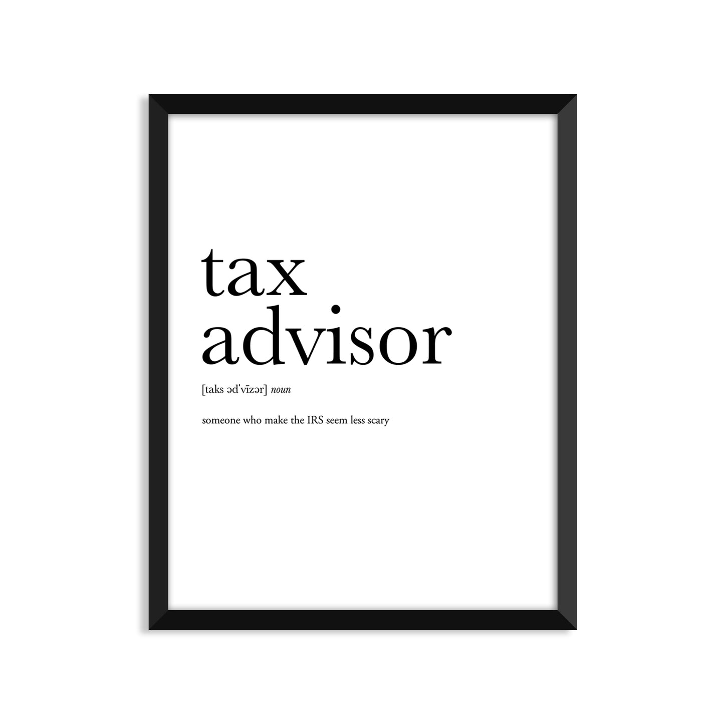 Tax Advisor Definition Everyday Card