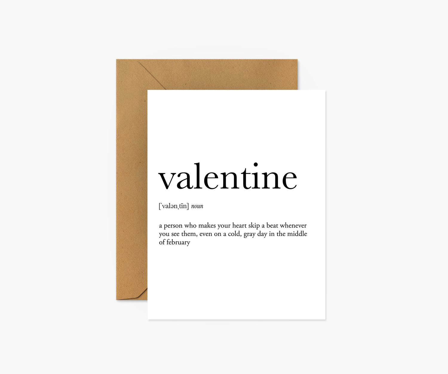 Valentine Definition Valentine's Day Card | Footnotes Paper