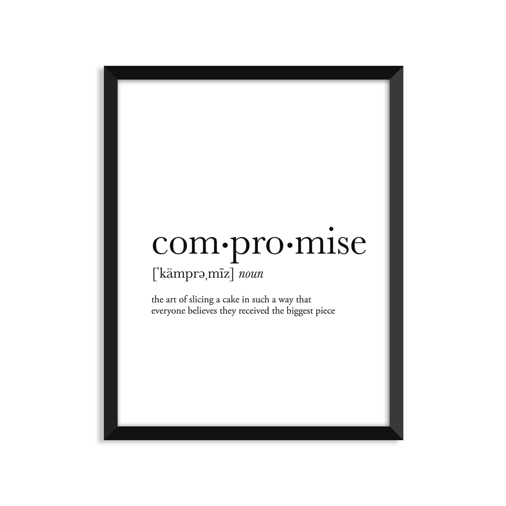 Compromise Definition - Unframed Art Print Or Greeting Card