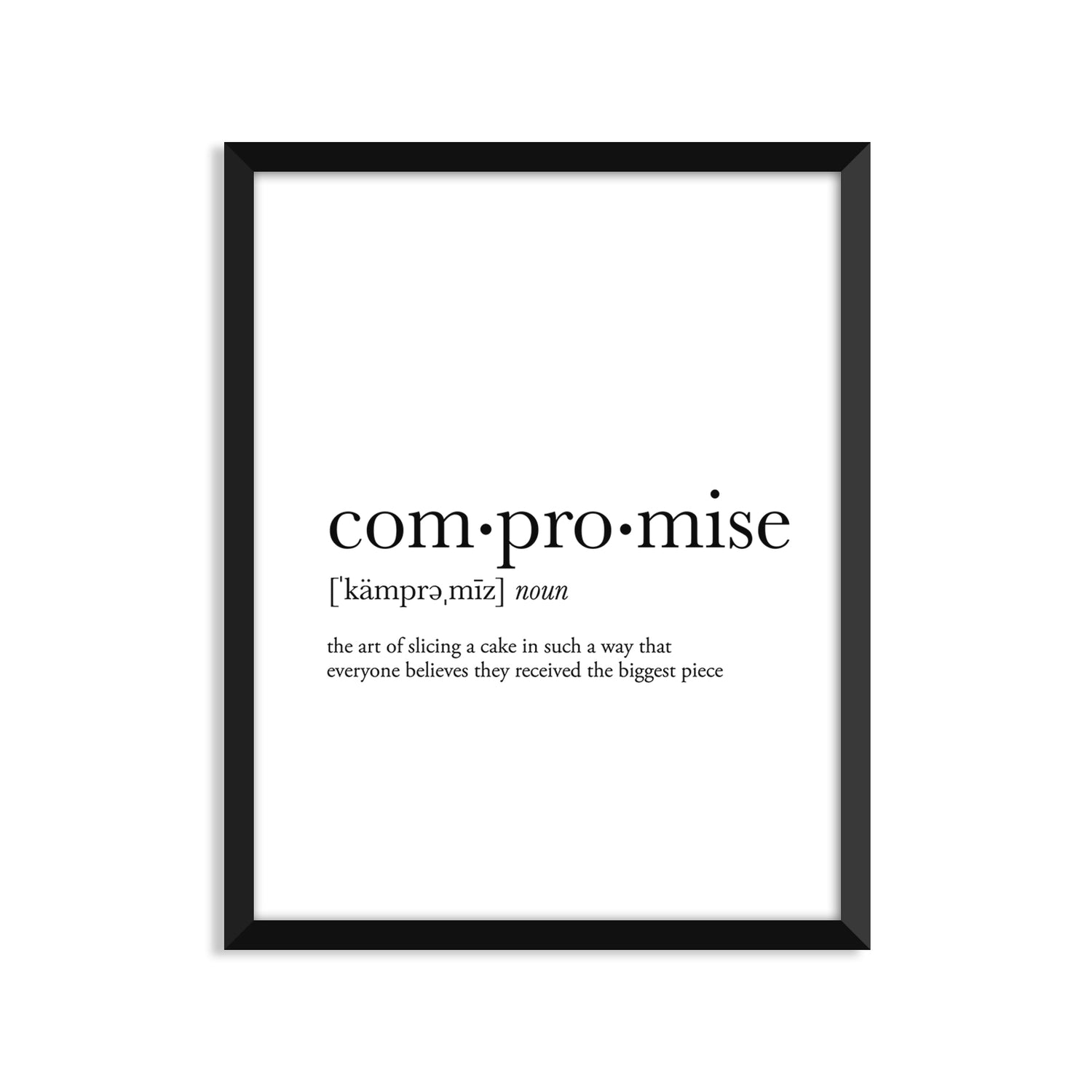Compromise Definition - Unframed Art Print Or Greeting Card