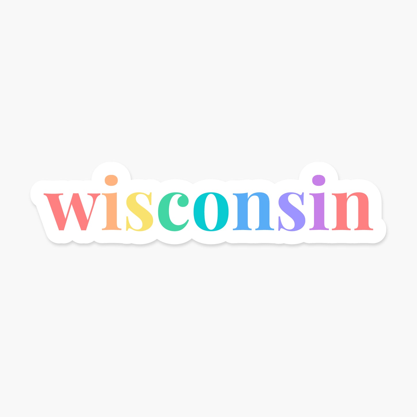 Wisconsin US State - Everyday Sticker | Footnotes Paper