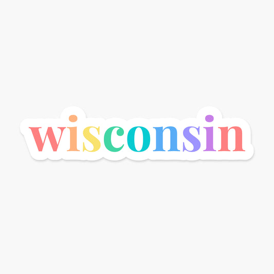 Wisconsin US State - Everyday Sticker | Footnotes Paper