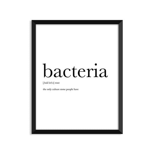 Bacteria Definition - Unframed Art Print Or Greeting Card