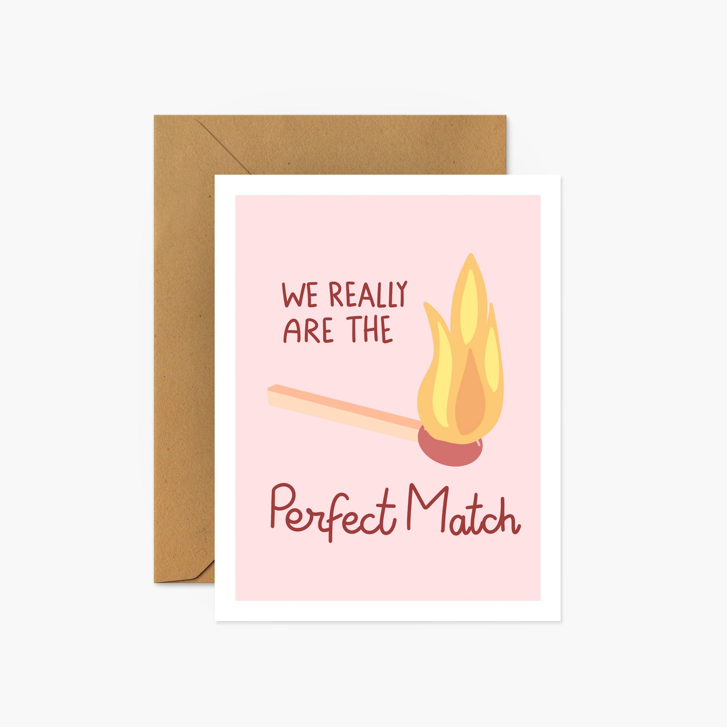 We Really Are The Perfect Match Valentine's Day Greeting Card | Footnotes Paper