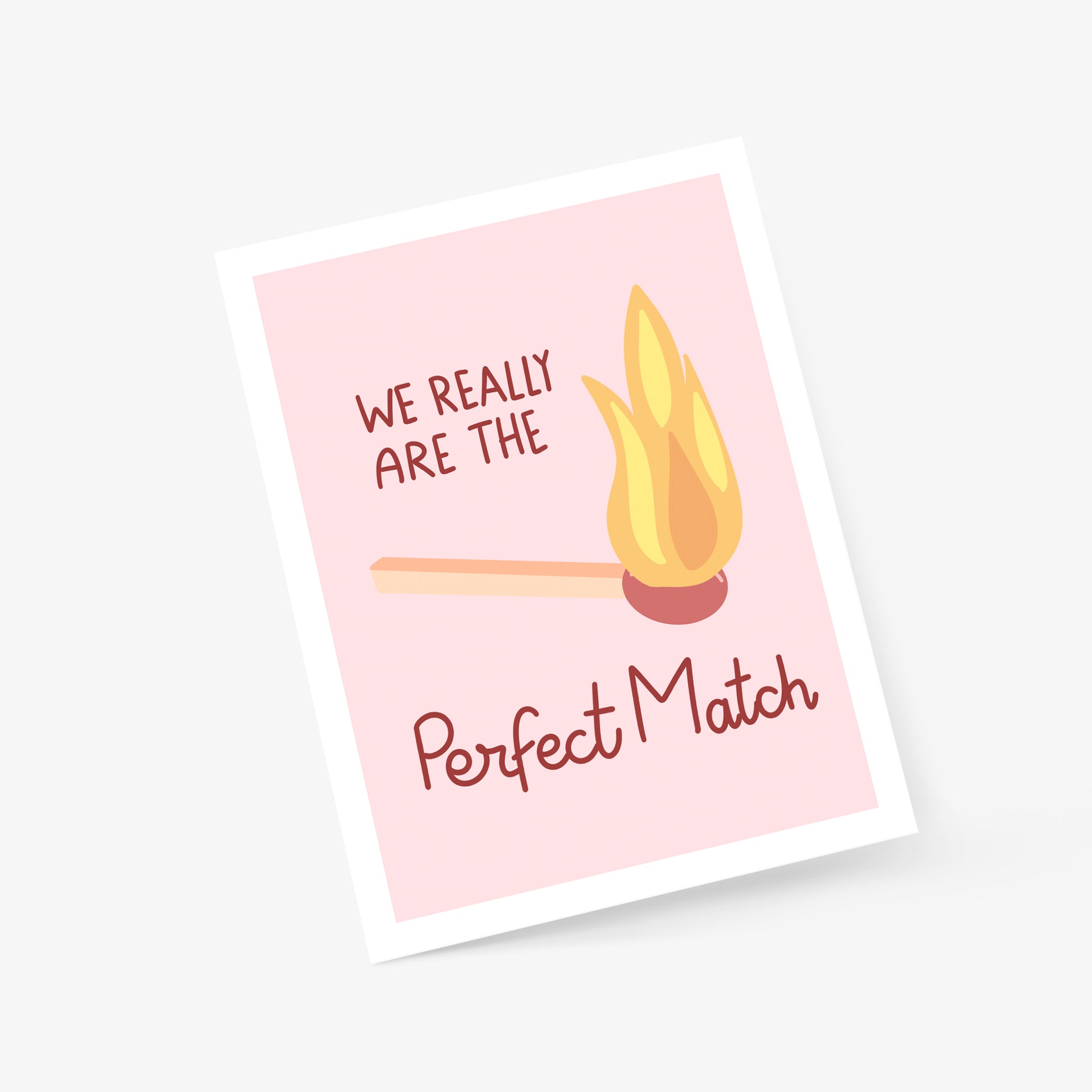 We Really Are The Perfect Match Valentine's Day Greeting Card | Footnotes Paper