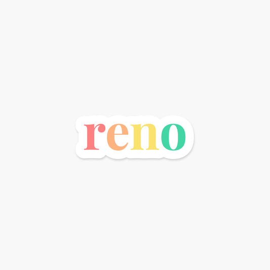 Reno, Nevada - Everyday Sticker | Footnotes Paper