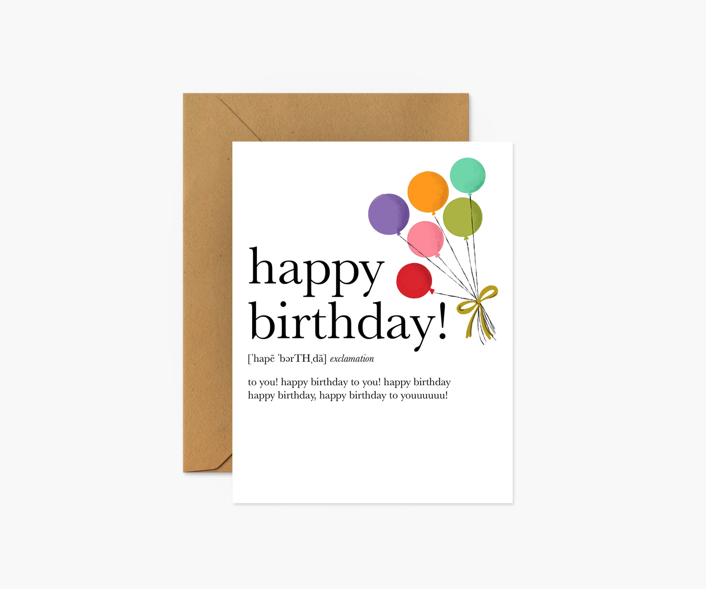 Happy Birthday Definition Illustration Birthday Card | Footnotes Paper