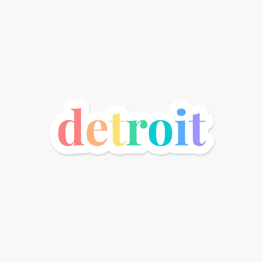 Detroit, Michigan - Everyday Sticker | Footnotes Paper