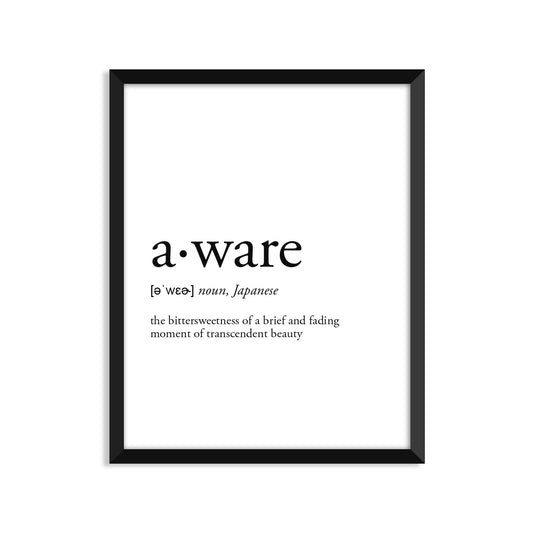 Aware Definition Everyday Card