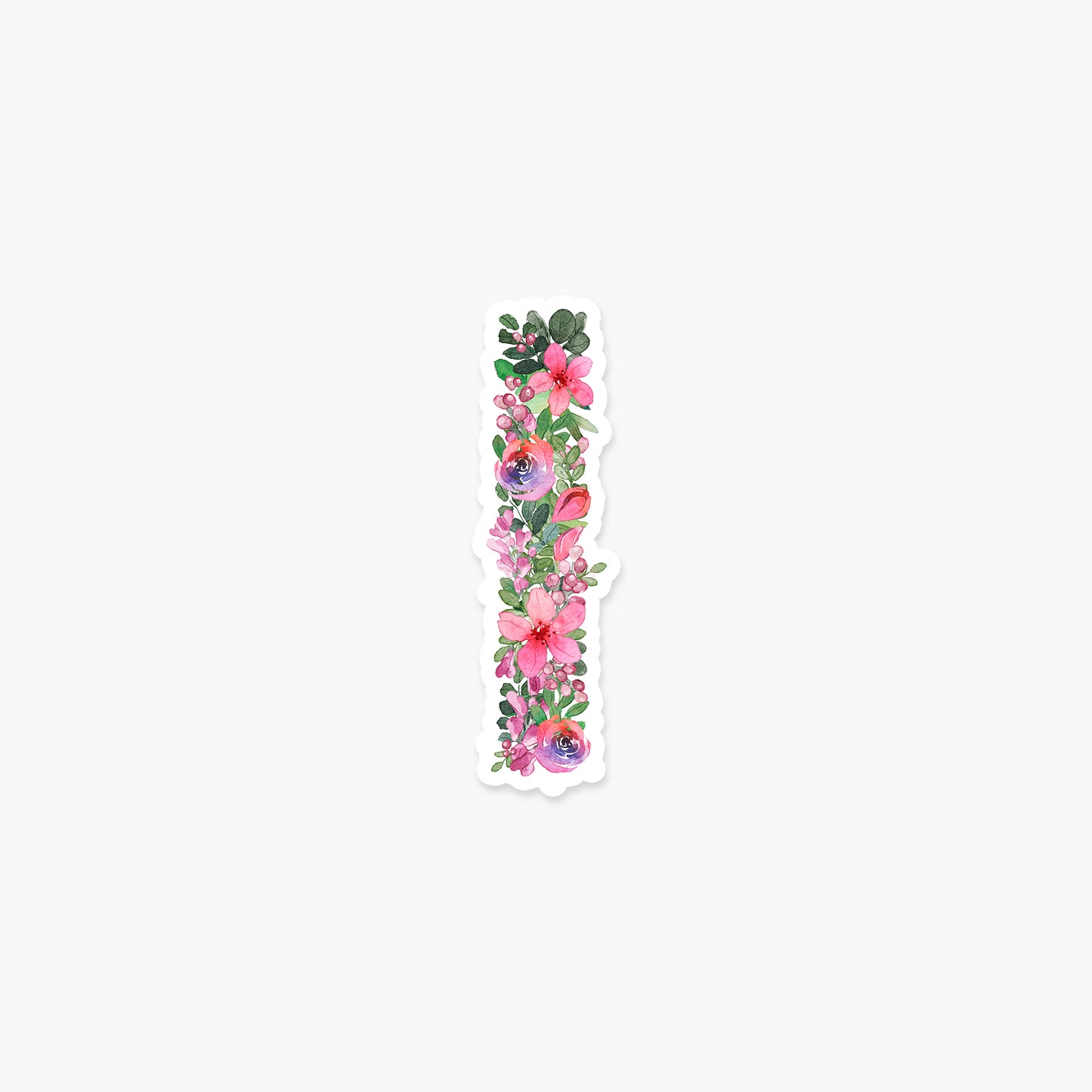 Letter "I" Floral - Monogram Initials Sticker | Footnotes Paper