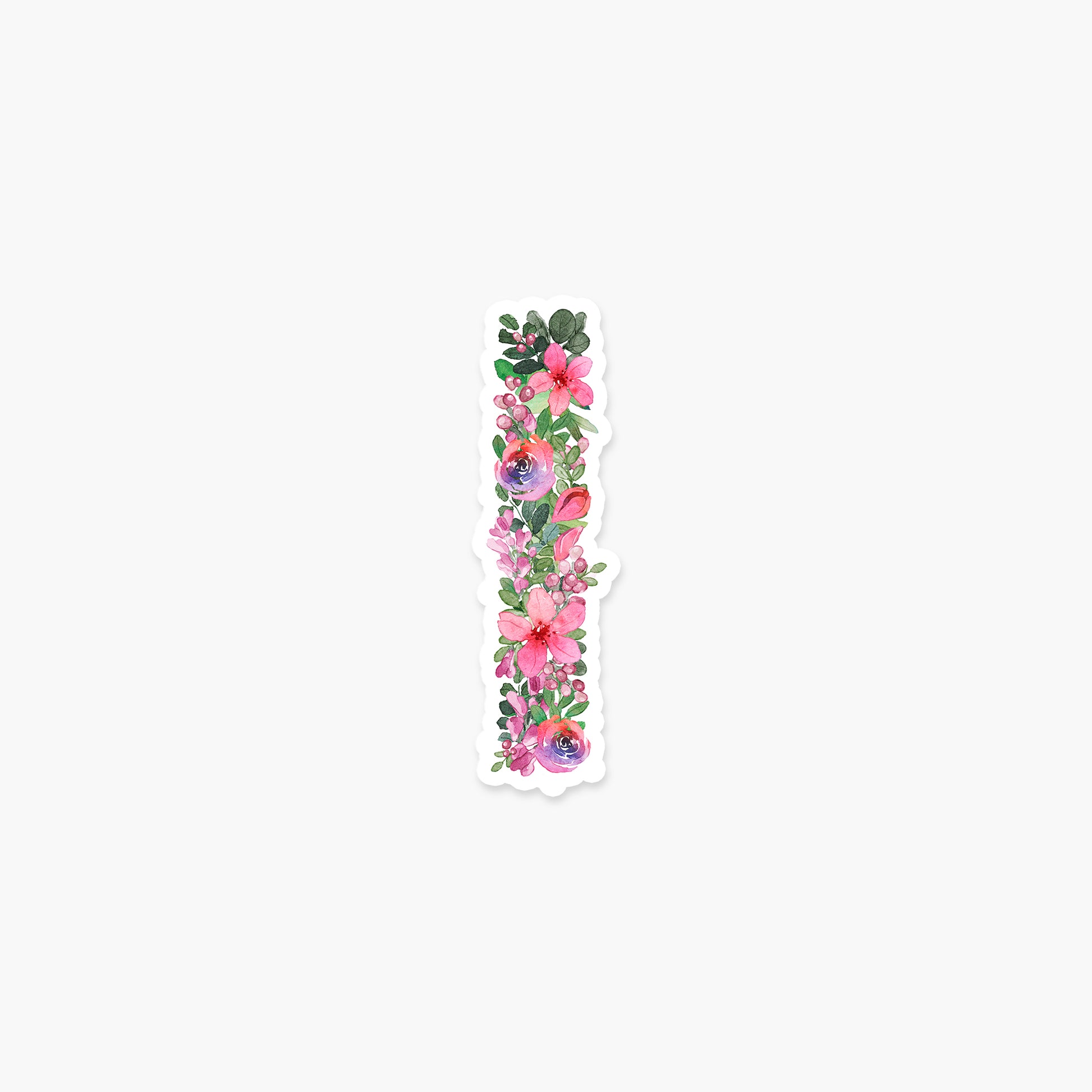 Letter "I" Floral - Monogram Initials Sticker | Footnotes Paper