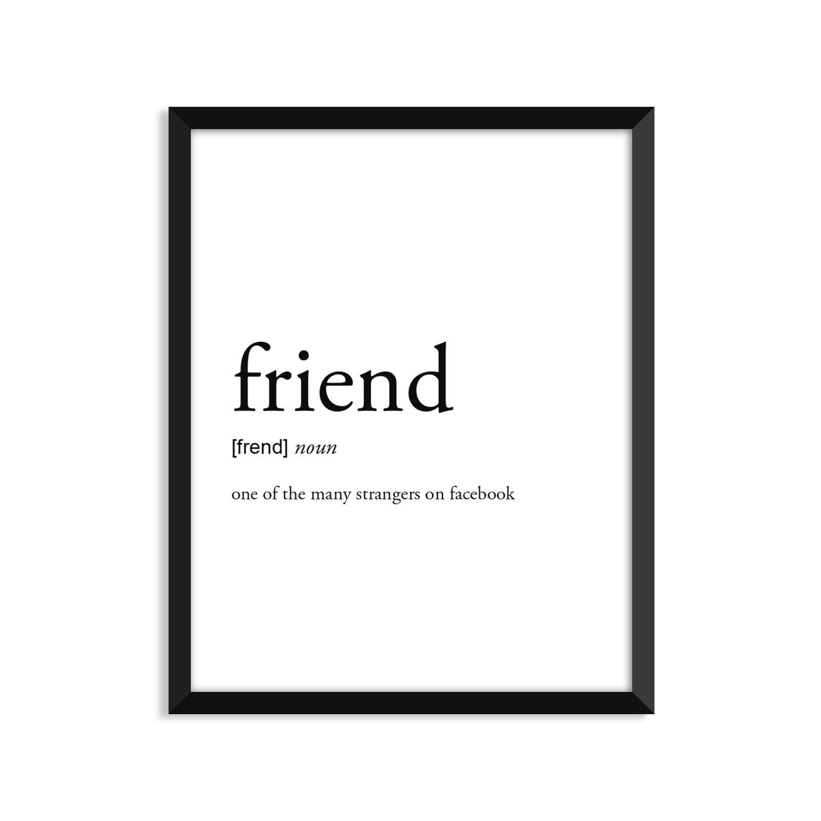 Friend Definition - Unframed Art Print Or Greeting Card