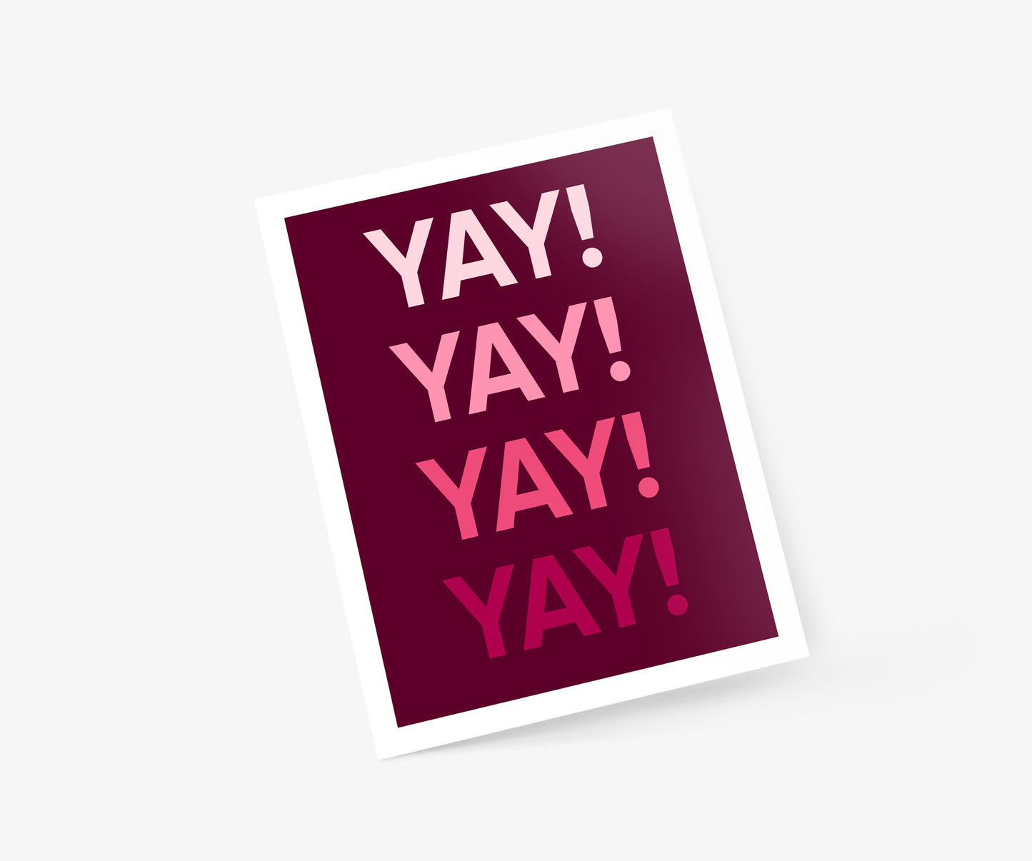 Yay! Yay! Yay! Yay! Congrats Card | Footnotes Paper