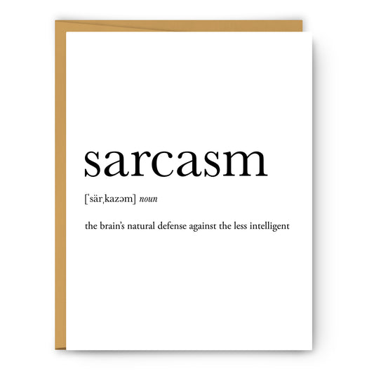 Sarcasm Definition Everyday Card