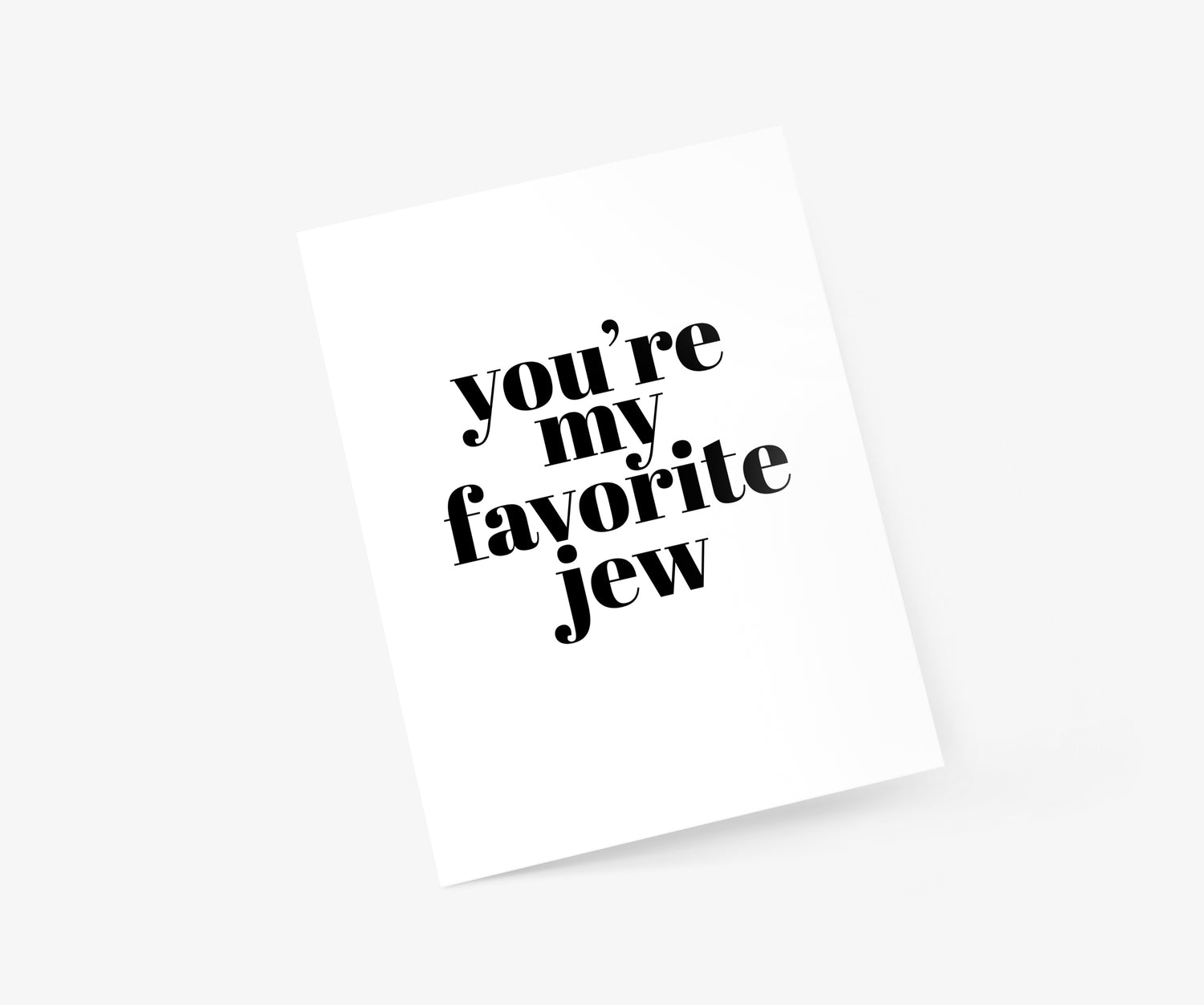 You Are My Favorite Jew Hanukkah Card | Footnotes Paper