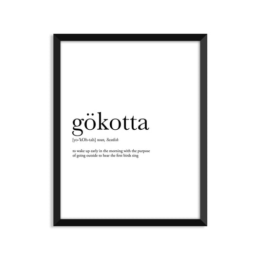 GöKotta Definition - Unframed Art Print Or Greeting Card