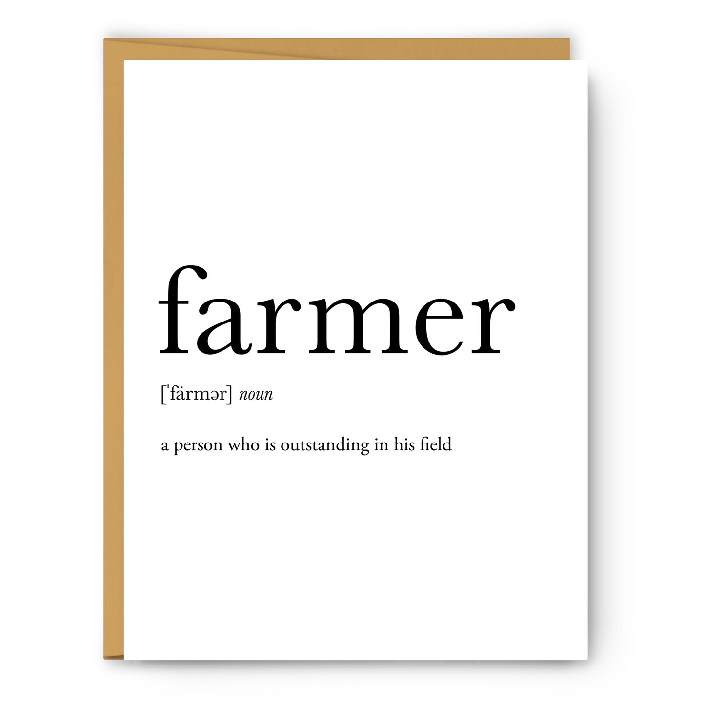 Farmer Definition - Unframed Art Print Or Greeting Card
